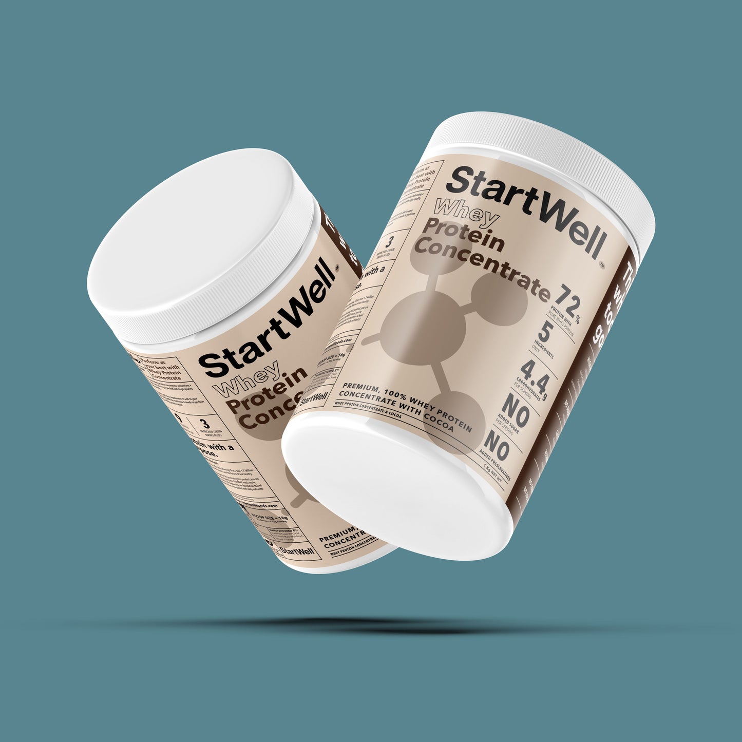 StartWell Cocoa Whey Protein Concentrate • Premium Cocoa Whey Protein Powder. (1 Kg Tub)