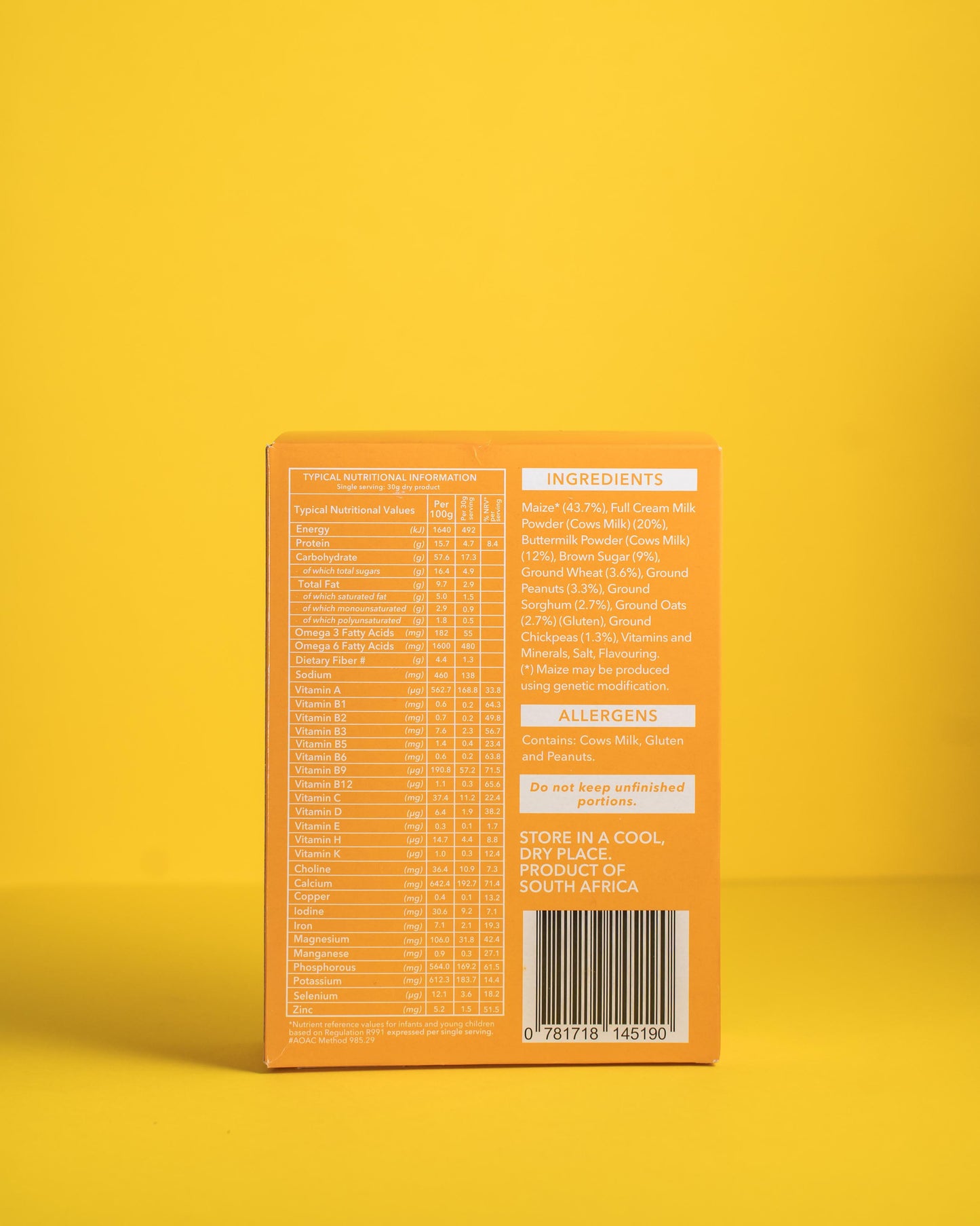 inaniBABY - Whole grain & Legume +6months Baby Cereal (250g Box)
