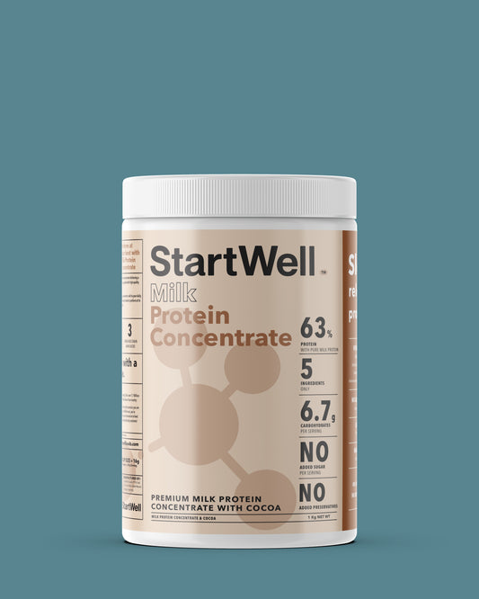 StartWell Cocoa Milk Protein Concentrate • Premium Cocoa Milk Protein Powder. (1 Kg Tub)