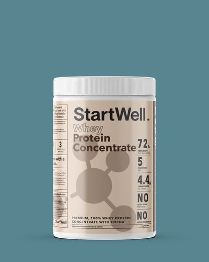 StartWell Cocoa Whey Protein Concentrate • Premium Cocoa Whey Protein Powder. (1 Kg Tub)
