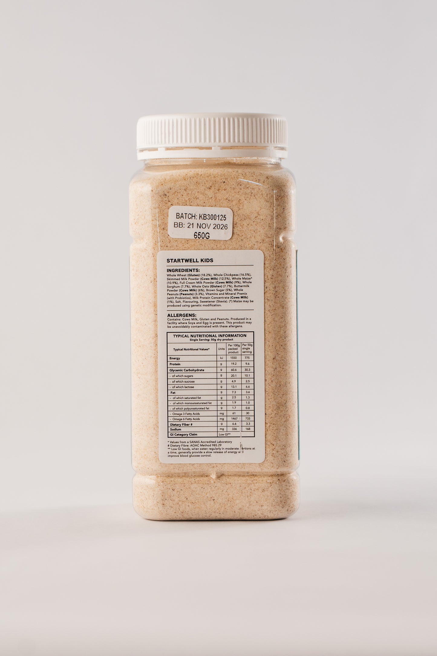 Startwell Kids - High Protein, Multi Whole Grain & Legume Cereal (650g Jar)