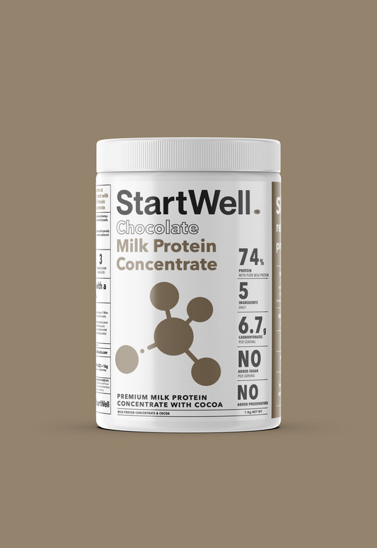 StartWell Premium Chocolate Milk Protein Concentrate Powder. (1 Kg Tub)