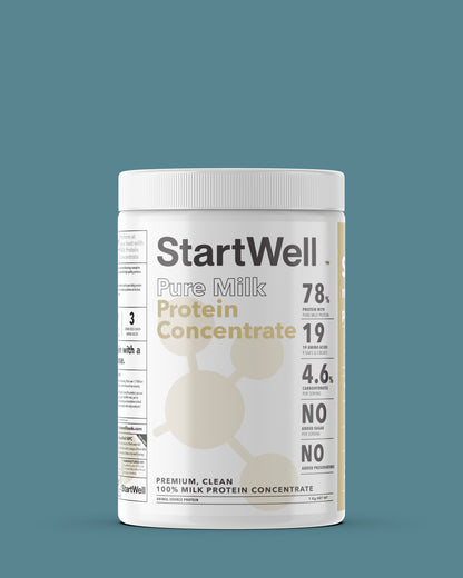 StartWell Pure Milk Protein Concentrate • Premium Pure Milk Protein Powder. (1 Kg Tub)