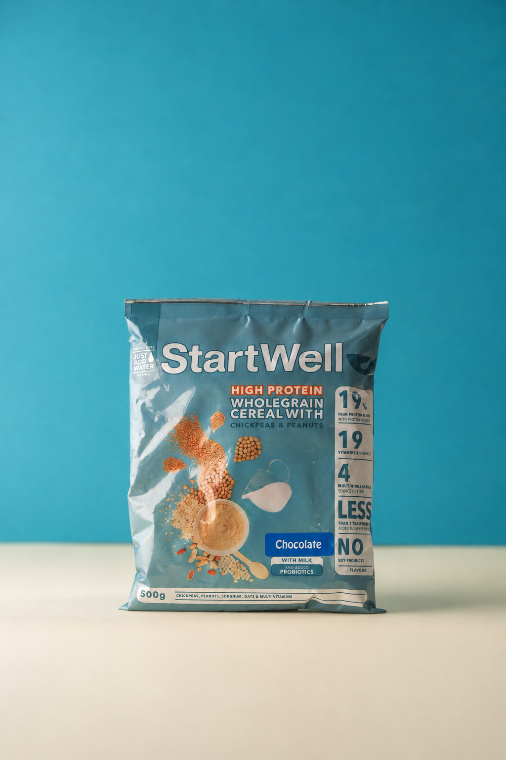 StartWell Cereal - High Protein, Multi Whole Grain & Legume Cereal (500g Refill bag)