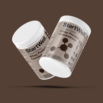 StartWell Premium Chocolate Whey Protein Concentrate Powder. (1 Kg Tub)
