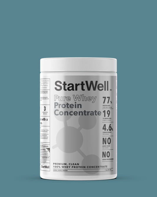 StartWell Pure Whey Protein Concentrate • Premium Pure Whey Protein Powder. (1 Kg Tub)