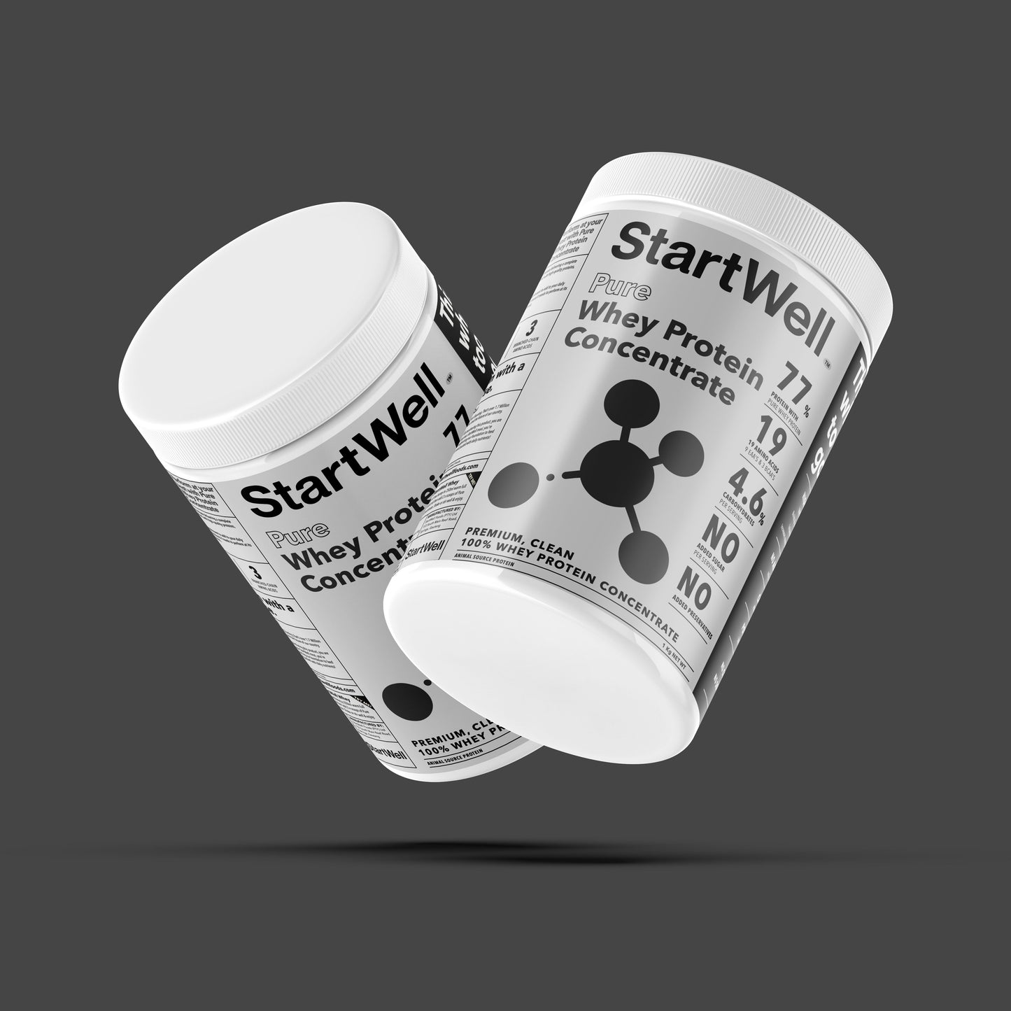 StartWell Premium Pure Whey Protein Concentrate Powder. (1 Kg Tub)