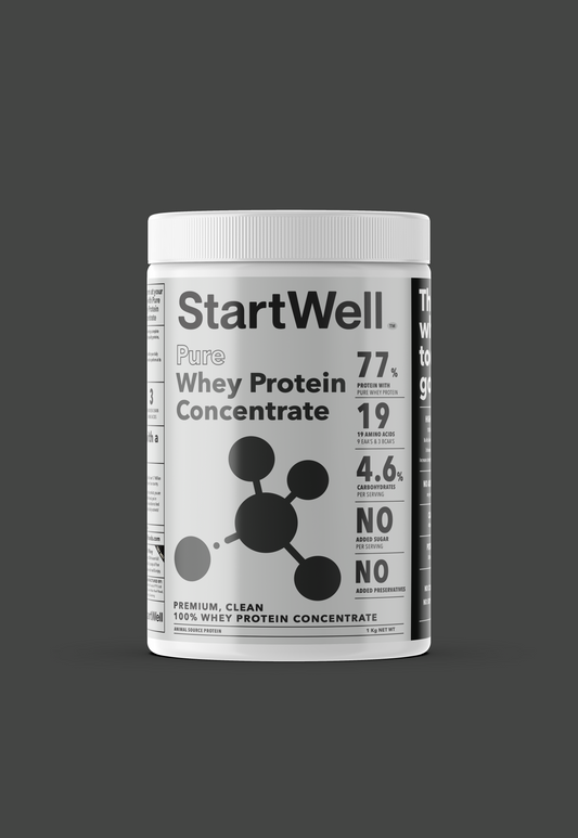StartWell Premium Pure Whey Protein Concentrate Powder. (1 Kg Tub)